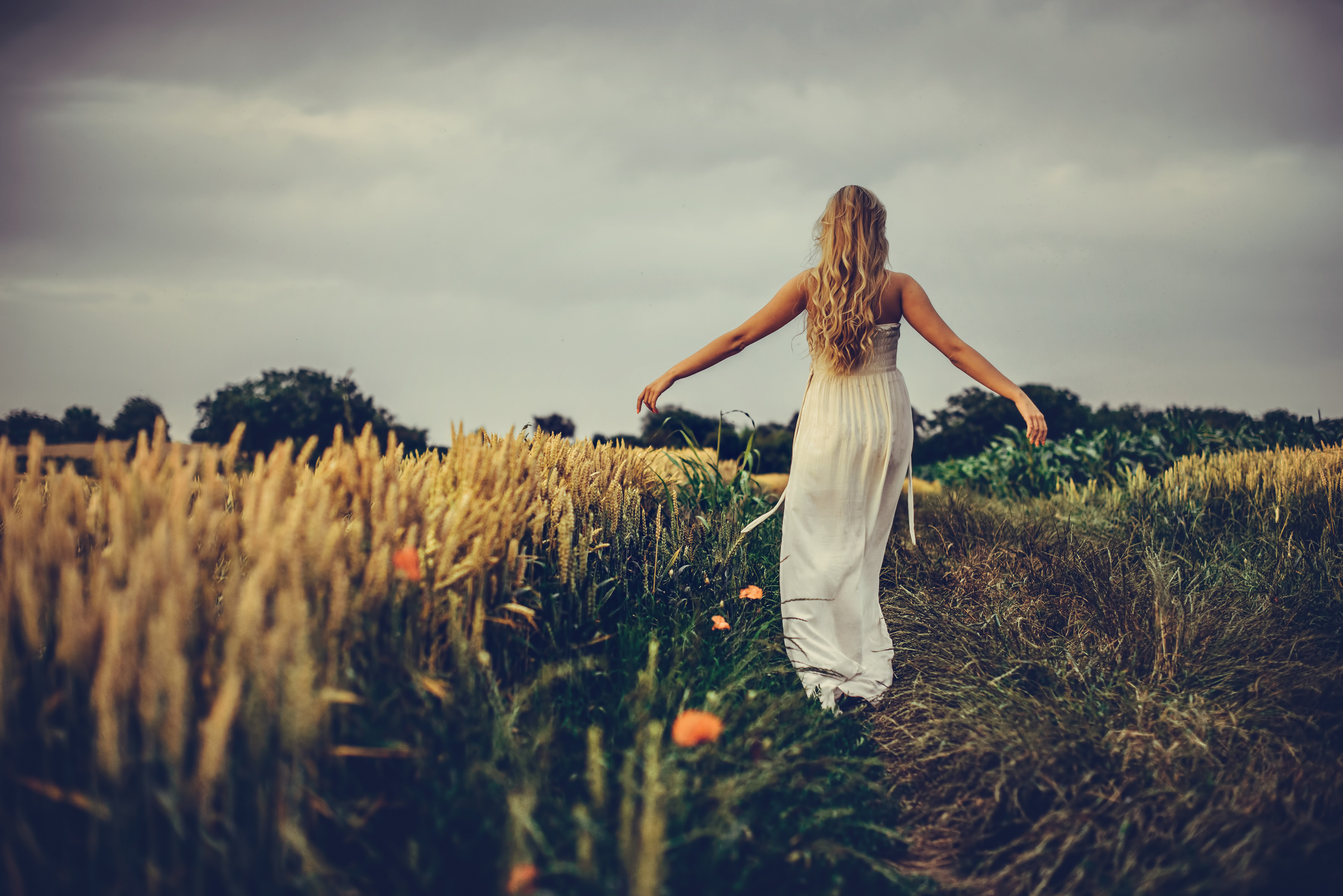 Girl in field